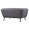 Armen Living Phantom Mid-Century Modern Loveseat in Dark Gray Linen and Walnut Legs LCPH2DG - alternate 3